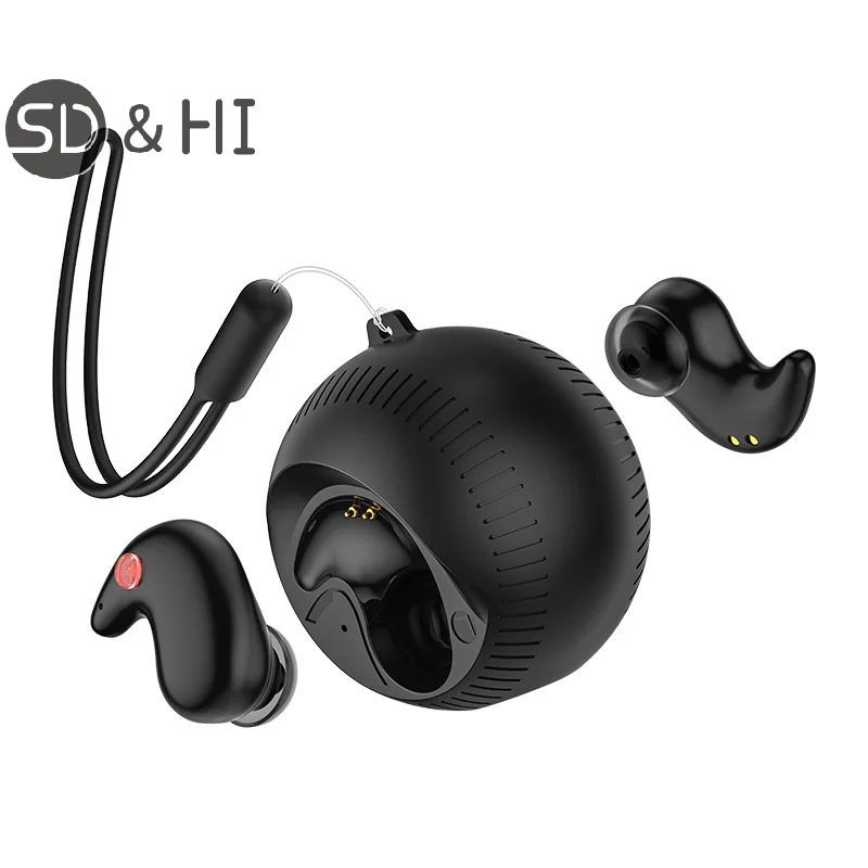 Wireless Bluetooth 5.3 Earphone With Hanging Rope In Ear Sleep Earbuds TWS IPX5 Waterproof Headphones For Sports Running Yoga