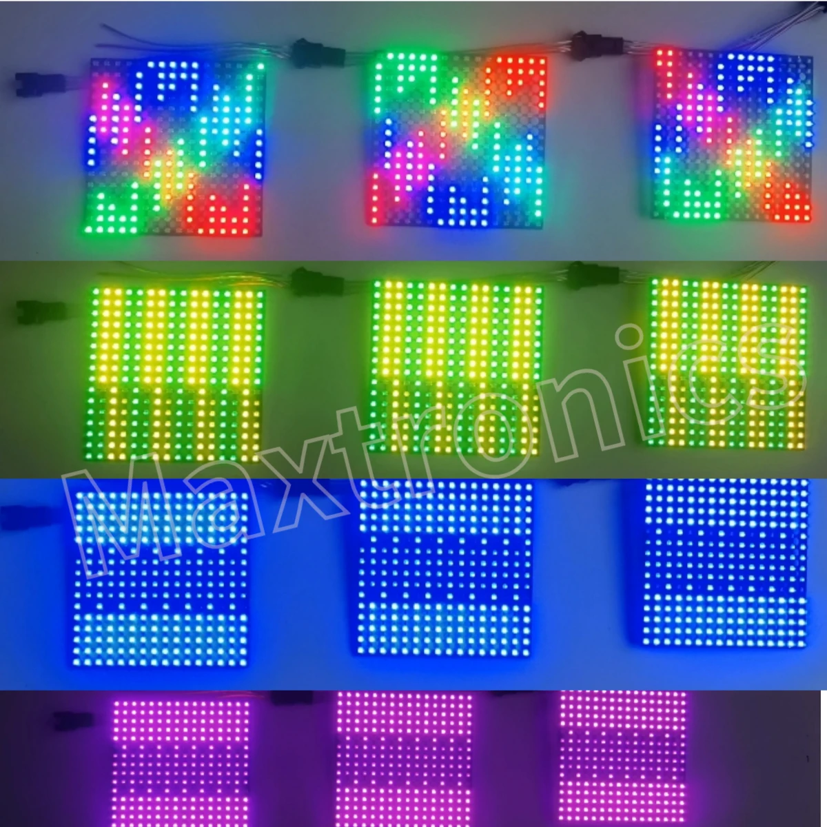 DC5V WS2812 LED kwadratowy przezroczysty ekran 80*80mm pełnokolorowa programowalna matryca punktowa 16*16 protokół SPI 2020 koraliki do znaku LED