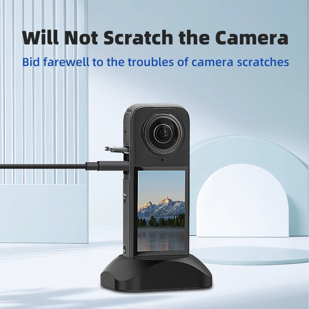 Flymile Silicone Non-Slip Desktop Mount for Insta360 X5/X4 Camera Support Base Desktop Stable Bracket Photography Accessories