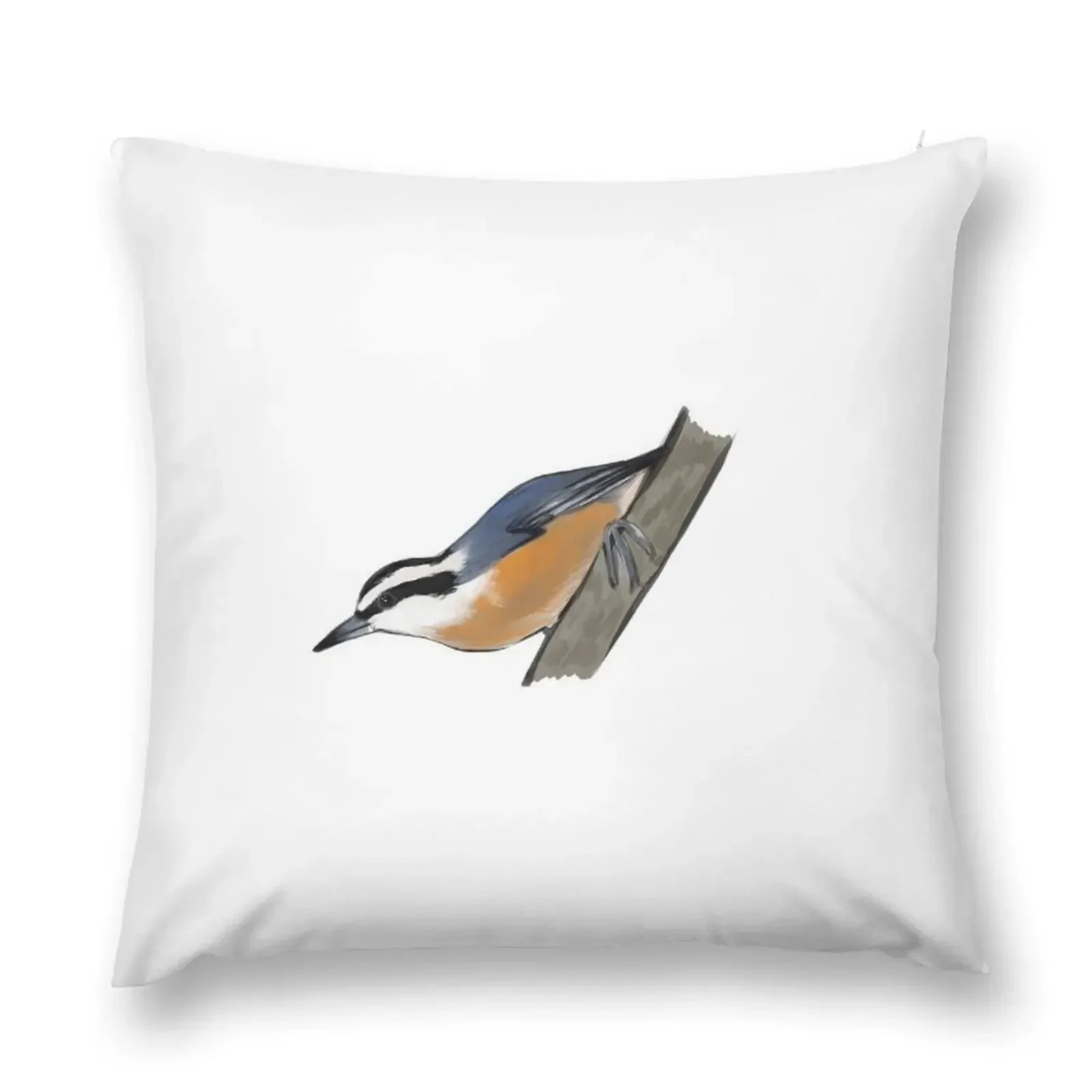 Red-Breasted Nuthatch Throw Pillow Sofa Decorative Covers Decorative Cushions For Luxury Sofa Anime Luxury Sofa Cushions pillow