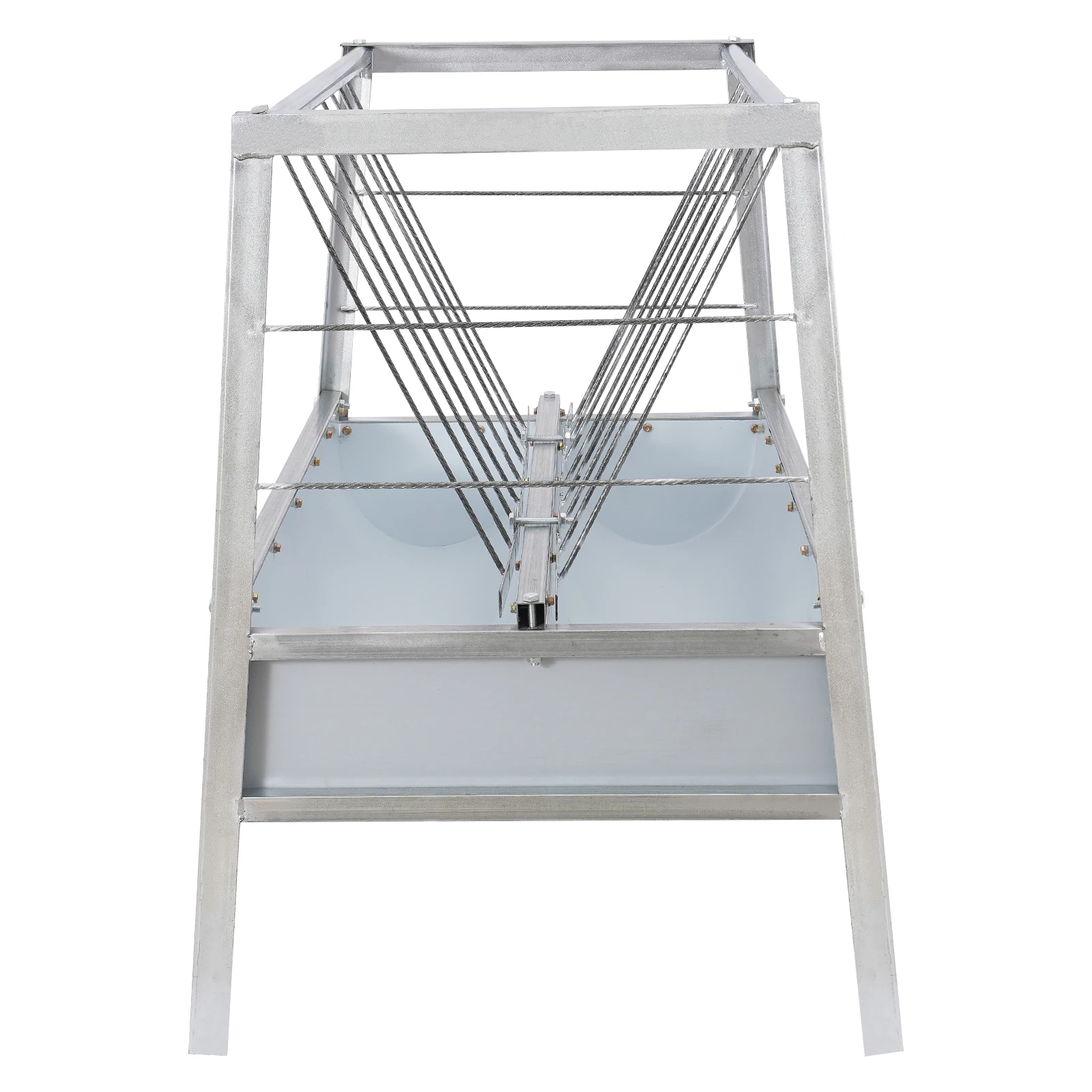 رف تغذية القش المعدني القائم بذاته |   صينية تغذية الماشية ذات الجانب المزدوج للماعز والماشية والخيول |   200 لتر