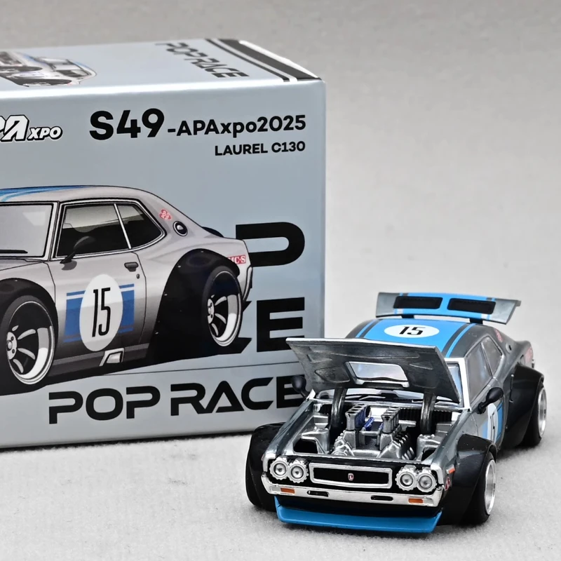 POPRACE 1/64 日産 ローレル C130 合金玩具 自動車 ダイキャストメタルモデル ギフト