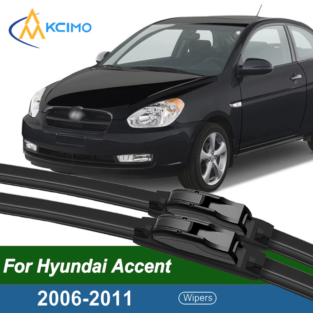

Premium Silent Car Wiper Blades For Hyundai Accent 2006-2011- All-Season Frostproof Heat-Resistant HD Cleaning for Sedan SUV Tr