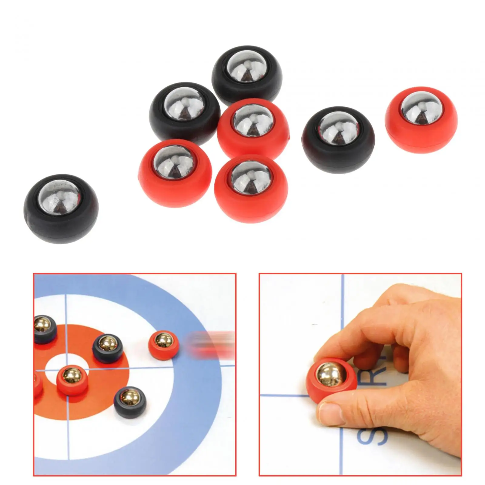 8x Mini Shuffleboard Pucks Set Shuffleboard Table Accessories Equipment Adults Diameter 18mm Shuffleboard Rollers for Games Home