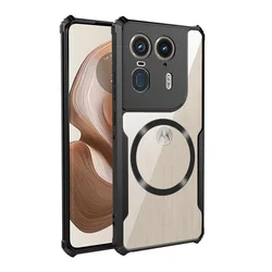 For Motorola Edge 50 Ultra Case Hard PC Transparent Magnetic Protective Back Cover Case For Moto Edge 50 Pro Fusion Edge50 Neo