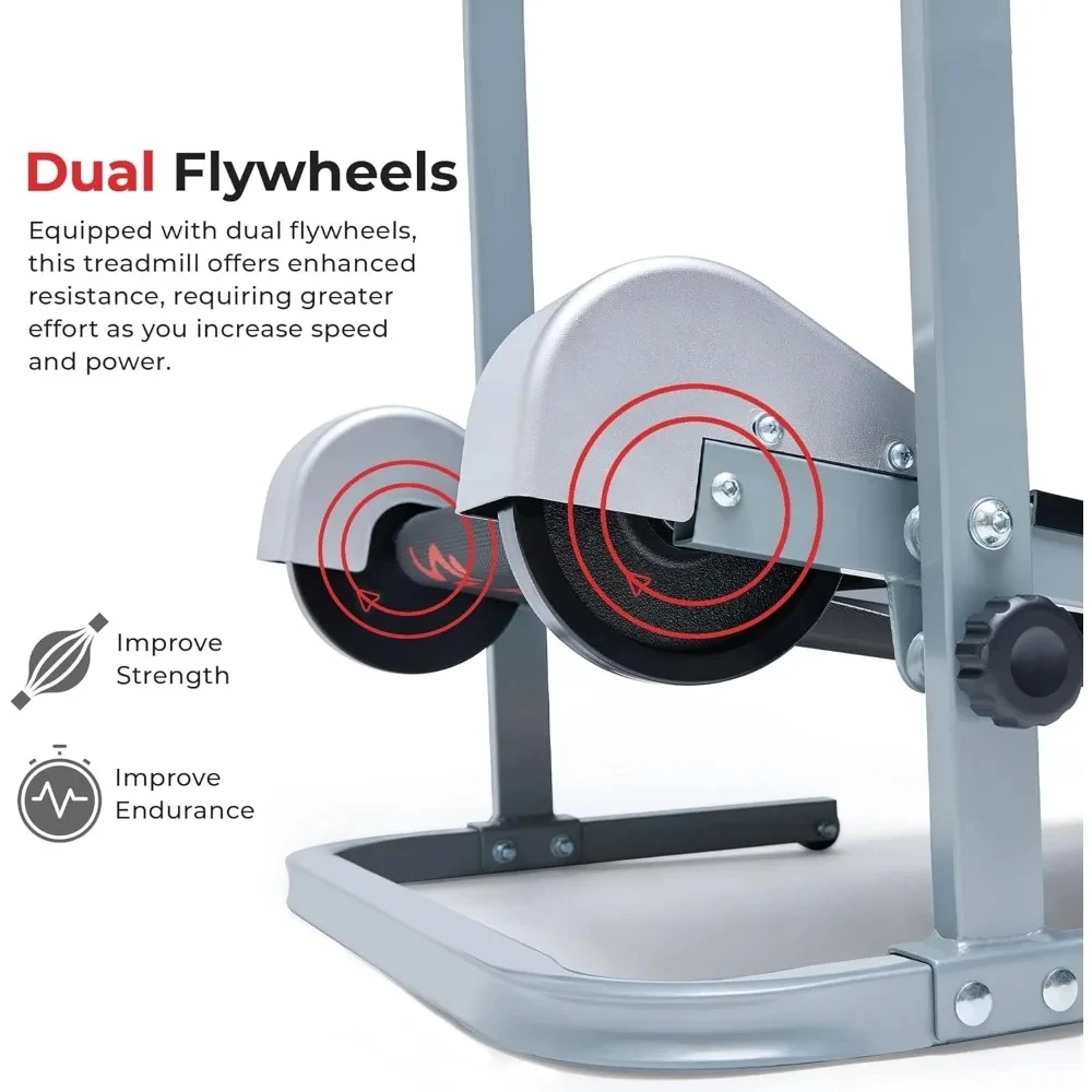 Manual Walking Treadmill, Non-Electric, Fixed Incline, Compact & Foldable Design, Digital Monitor, Non-Slip Surface