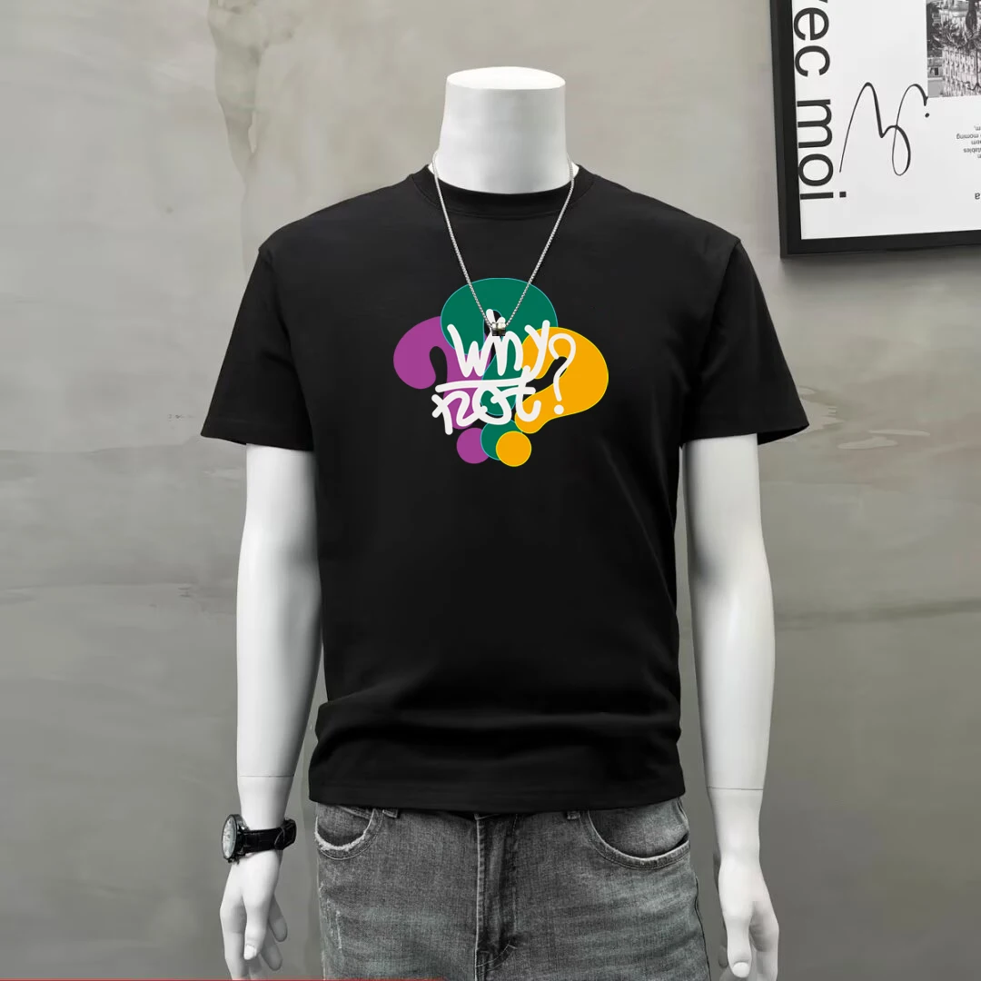 Summer Men's Oversized T shirt Cotton Graphic T Shirts One Piece Trendy Printed Tees High Street Harajuku Men's Clothing 2025