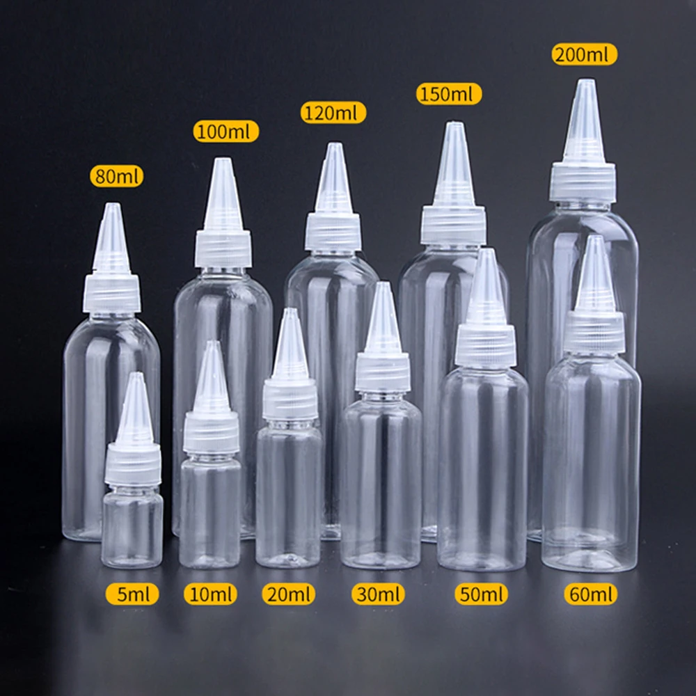 5ml-500ml  Tip Transparent Plastic Bottle Emulsion Extrusion Bottling Spot PET Empty Bottles  Plastic portable bottle