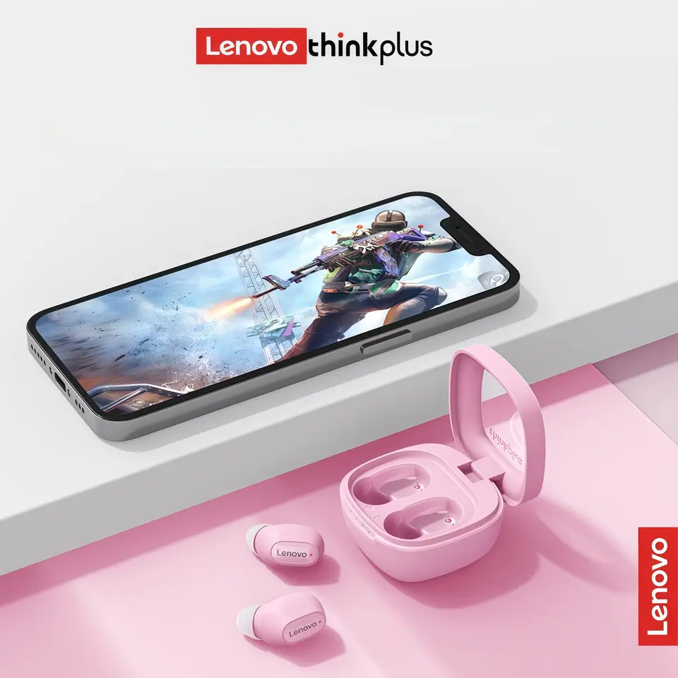 سماعات لينوفو XT62 بلوتوث 5.3 سماعات أذن صغيرة لاسلكية هاي فاي رياضية عزل الضوضاء مع مايكروفون تحكم باللمس TWS - 3