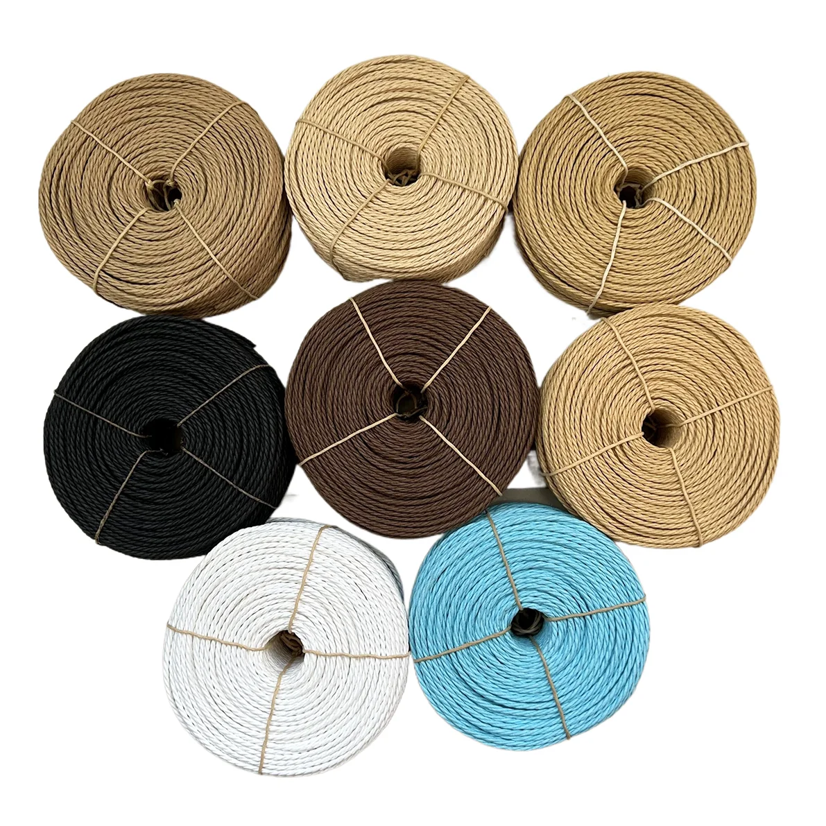 1KG 4mm  Y Chair Cane Three Strand  Kraft Paper Rope Woven Furniture Cat Climbing Frame Cushion Material and Scratching Column