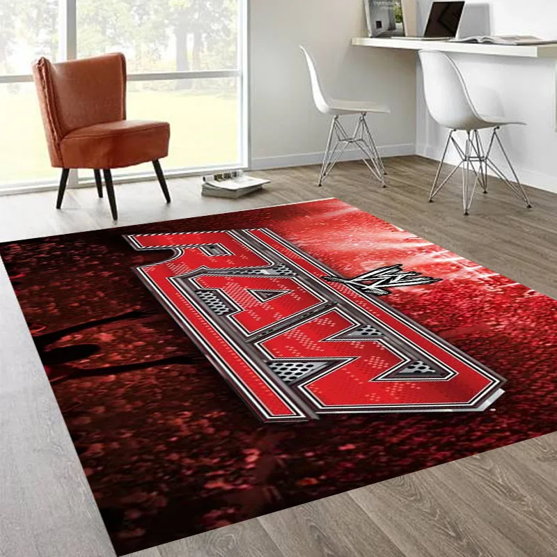 Wrestling Sports W-Wwe Printed Carpet Non -slip Carpet Bedroom Decor Carpet for Living Room Carpet Home Decor