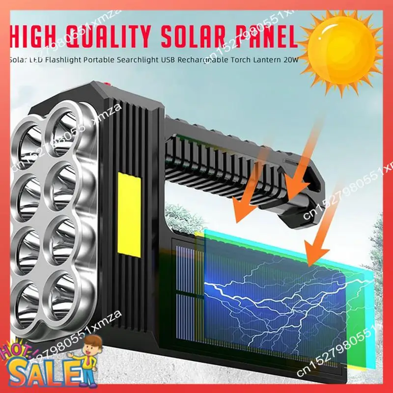 ABCL 2 uds linterna recargable, lúmenes altos superbrillantes 8 LED COB luz lateral con 3 modos, linterna de foco