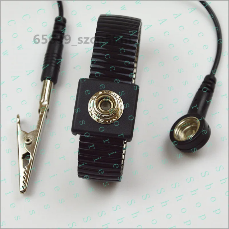 PP+ ESD Safe Anti Static Wrist Strap 6ft Ground cord METAL WRISTBAND Black