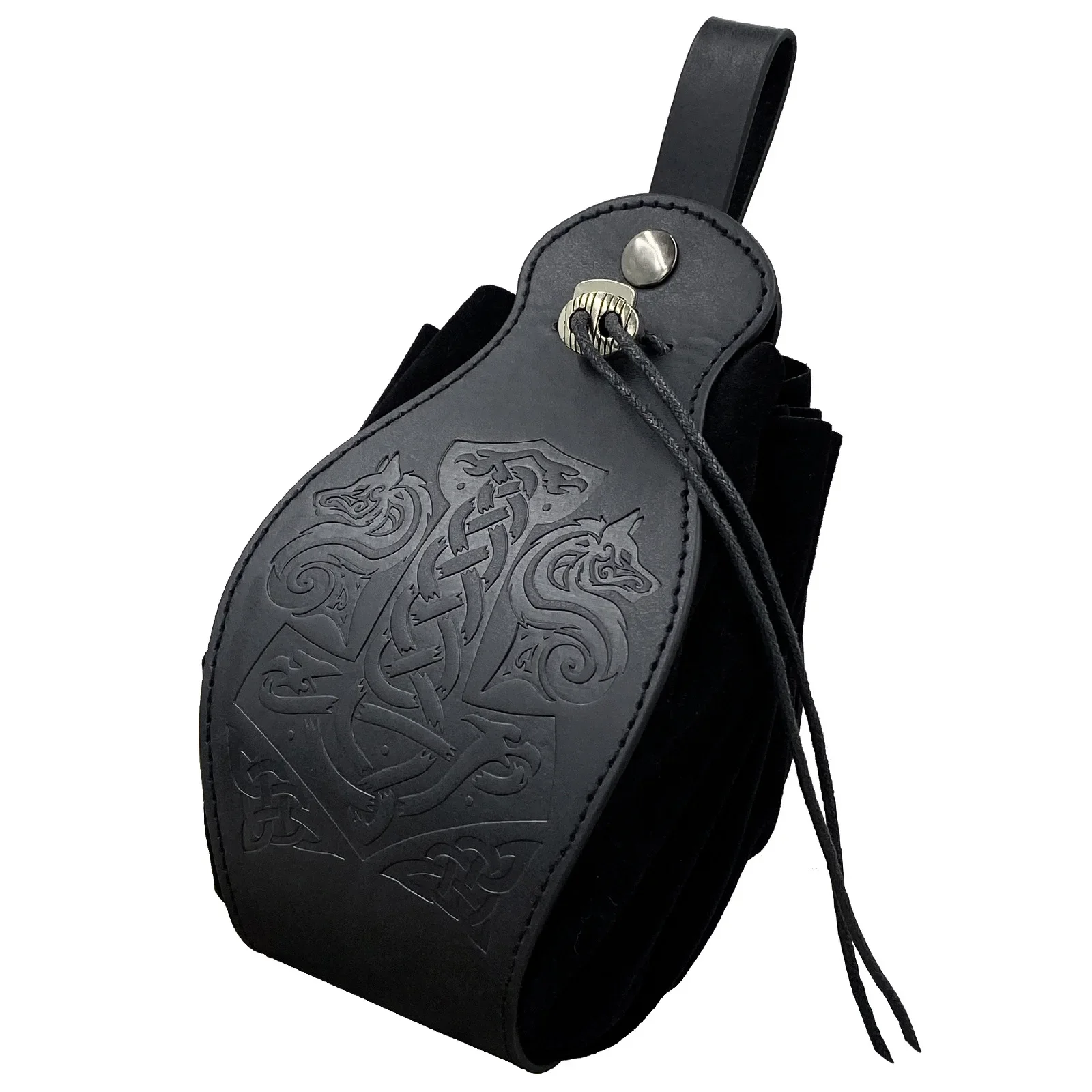 Bolsa de dinero vikinga Medieval, accesorios de Cosplay Medieval, cinturón colgante, bolsa de dados, monedero con cordón de cuero sintético para hombres y mujeres