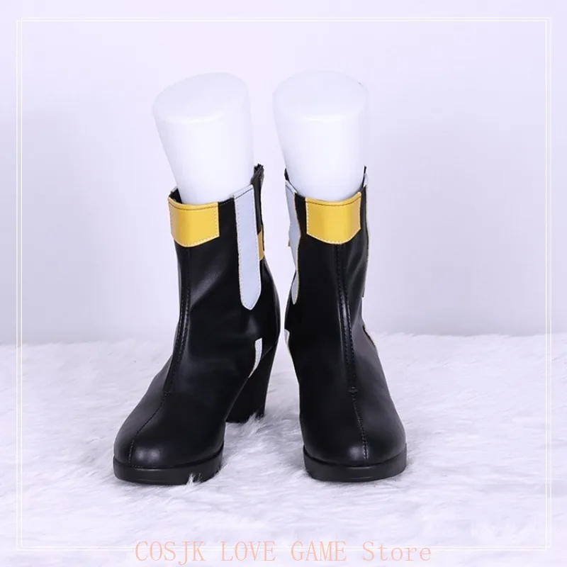 

Genin Impact Cosplay Zipper Round Head High Heels Women's Game Accories Trailblazer Character Props Anime Cosplay Costume Shoes