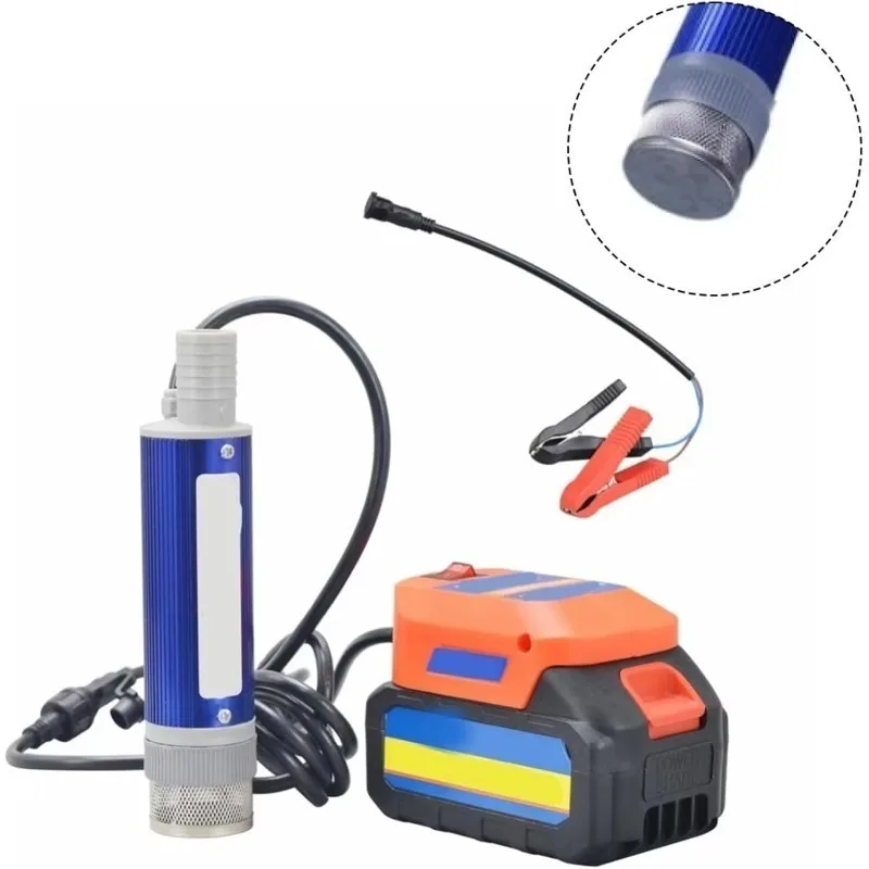 38mm Cordless Submersible Pump Portable 4-6m Lift Height 40-60L/min Diesel Water Oil Transfer Pump Emergency Tool Kit