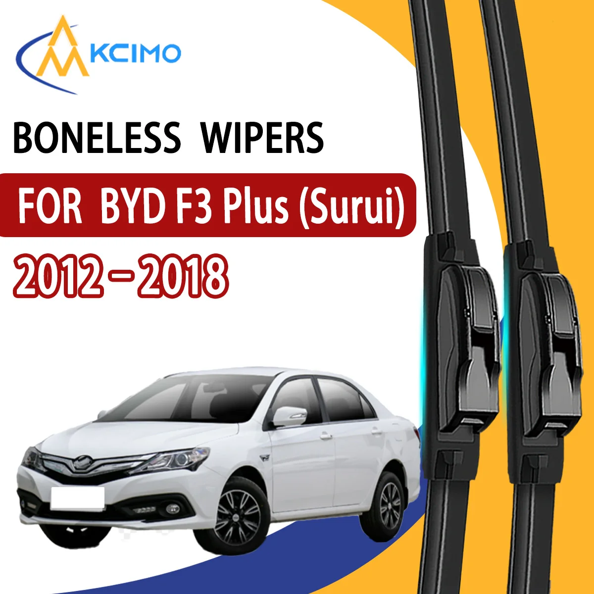 

2Pcs Front Windshield Wiper Blades For BYD F3 Plus (Surui) 2012–2018 Windscreen Window Car Accessories