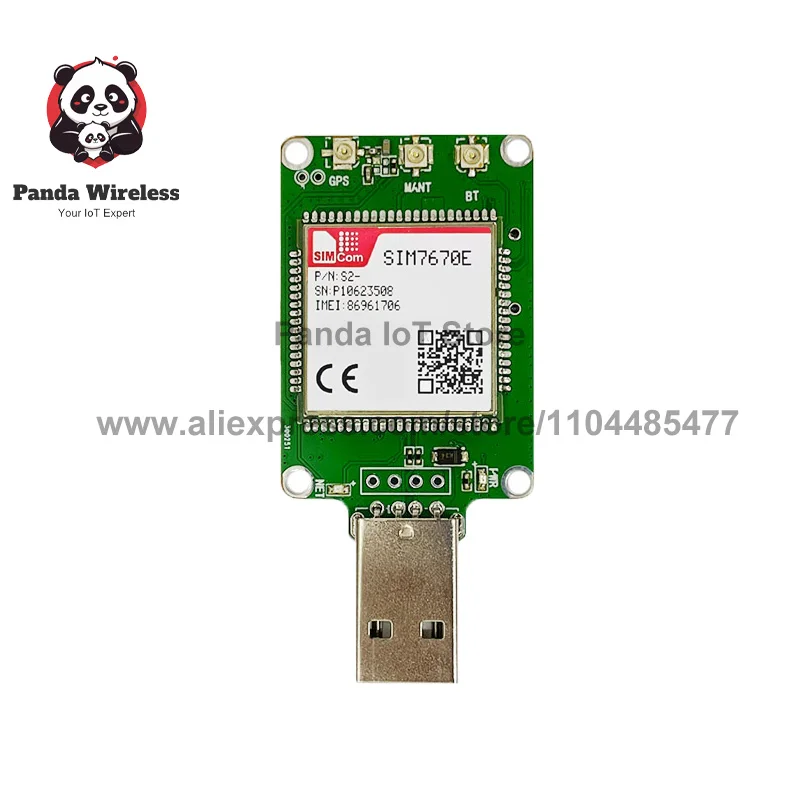 SIM7670E SIM7670E-MNGV SIM7670E-LNGV LTE CAT1 USB دونغل مع GPS 1 قطعة LTE-FDD: B1/B3/B5/B7/B8/B20/B28 LTE CAT1 + شريحة Qualcomm #4