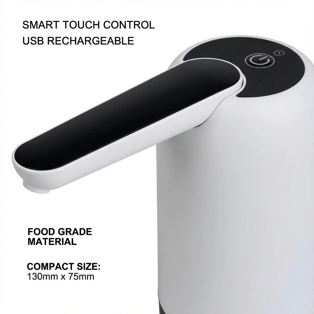 Bomba de garrafa de água automática com carregamento USB, dispensador de água com interruptor de um botão - Bomba de água portátil para garrafas esportivas