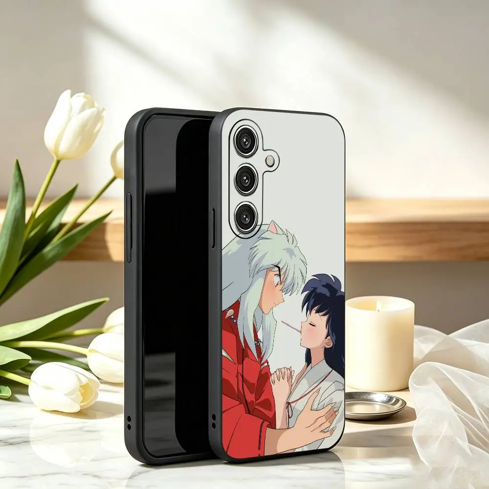 Inuyashas Couple Style Anime Phone Case For Samsung Galaxy A73,A72,A71,A70,A53,A52,A51,Others Soft Black Cover