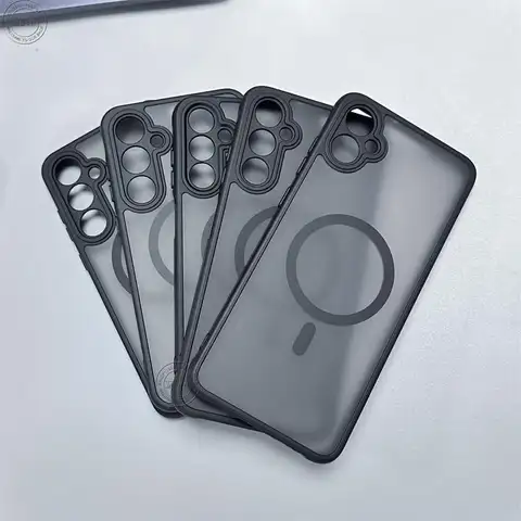 Para Samsung Galaxy A05 A05s A06 A14 A15 A16 A26 A35 A36 A54 A55 A56 A07 A17 5G 4G funda magnética de parachoques a prueba de golpes funda Magsafe
