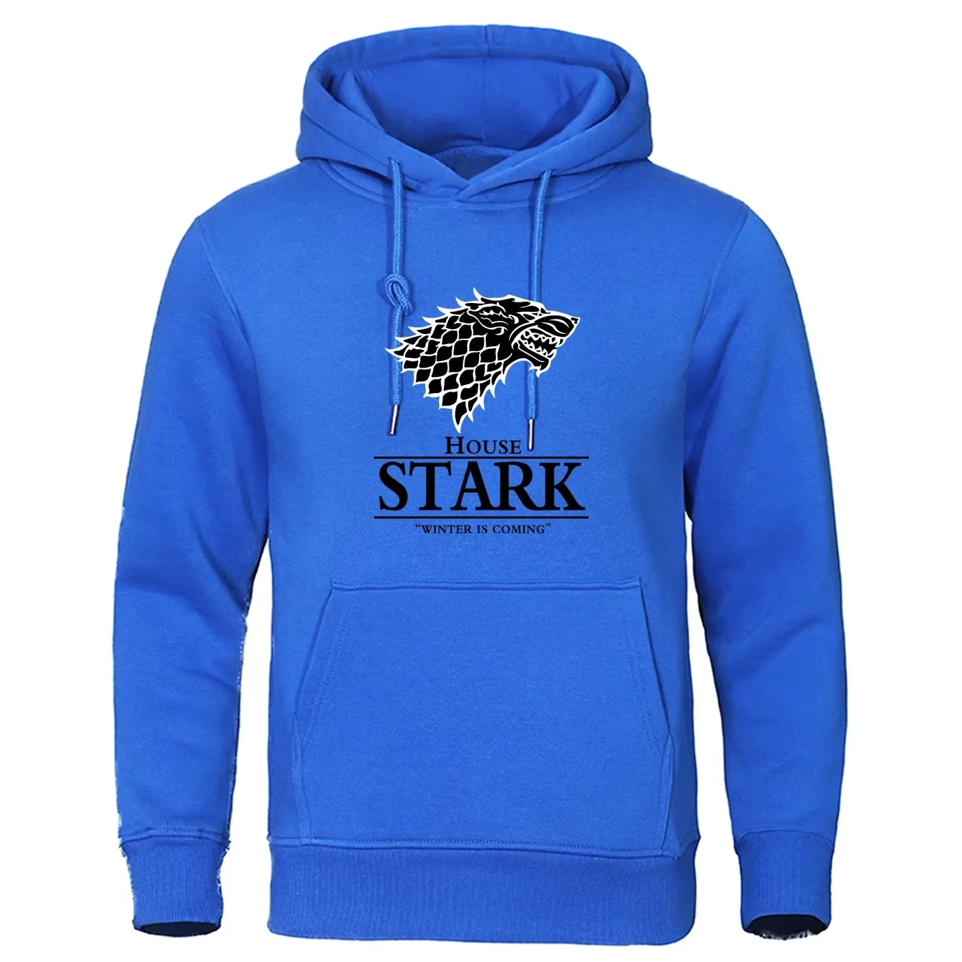 2025House Stark men's printed hoodie hip-hop streetwear casual fashion spring and autumn fashion hooded hoodie
