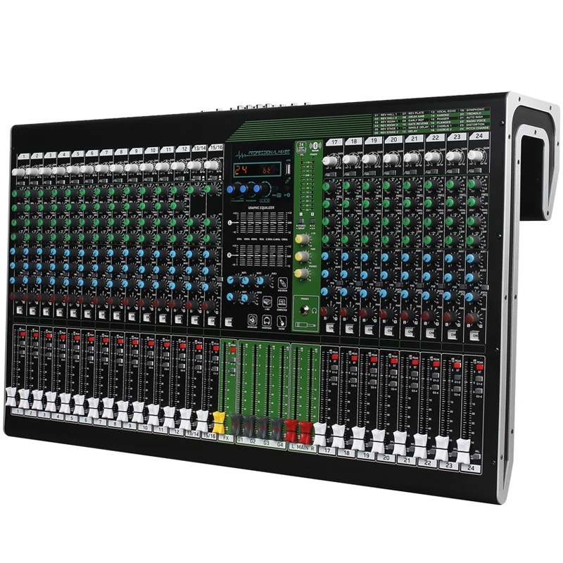 Xtuga New Arrivals QMX Series Professional Audio Mixer 24 Channel Analog Mixing Cnsole With Dual equalization