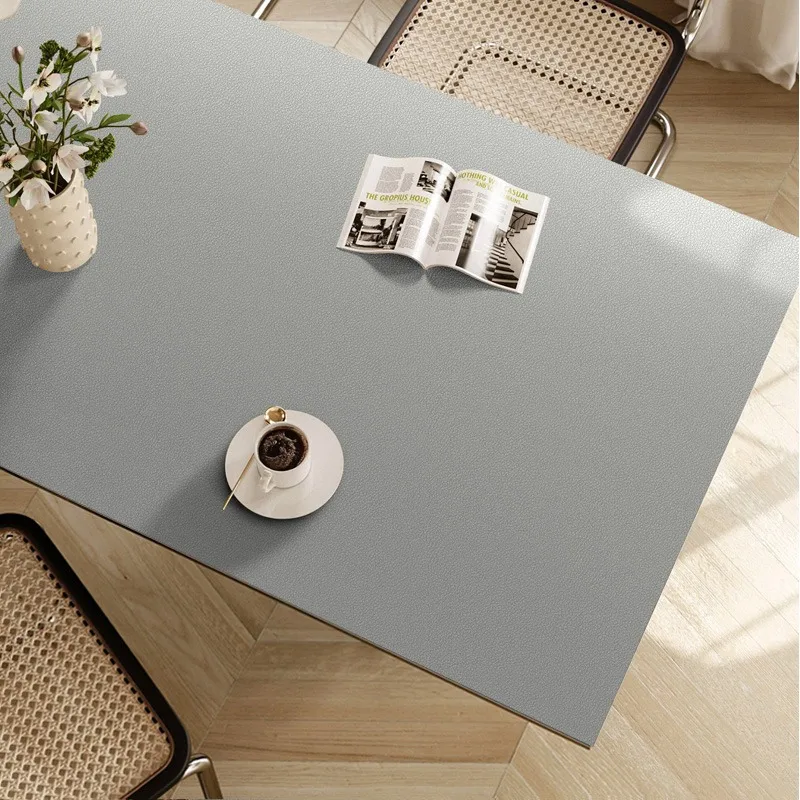 Imagem -03 - Moda Brilhante Mesa de Jantar Isolamento Térmico Impermeável à Prova de Óleo Pvc Soft Mat Esteira de Mesa Monocromática tv Cabinet Coffee Table Mats