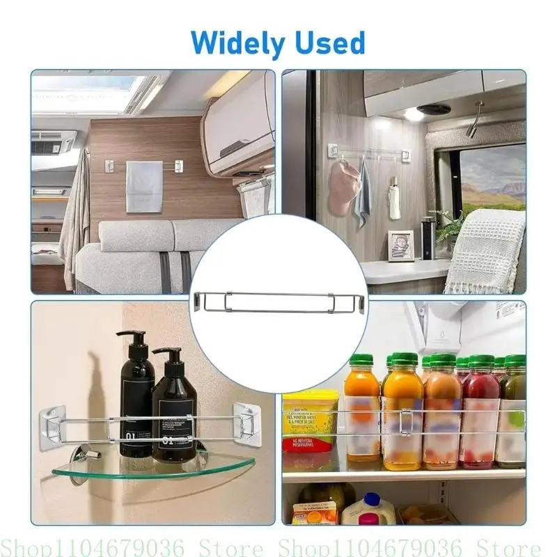 Telescopic Storage Rod Compact Designs Waterproof Corner Bar Adjustable Corner Shelves Bar for Shower & Refrigerator