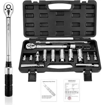 14 delar 3/8-tums svängbara magnetiska tändstiftshylsor med 3/8'' momentnyckel (5-45 Lb.ft/6.8-61.2 Nm), Universa 10 best sales 5nm torque - №8