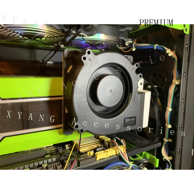 N+ New 12cm Complete Modified Active Cooling Fan Assembly for NVIDIA for Tesla P40 P100 M40 GPU