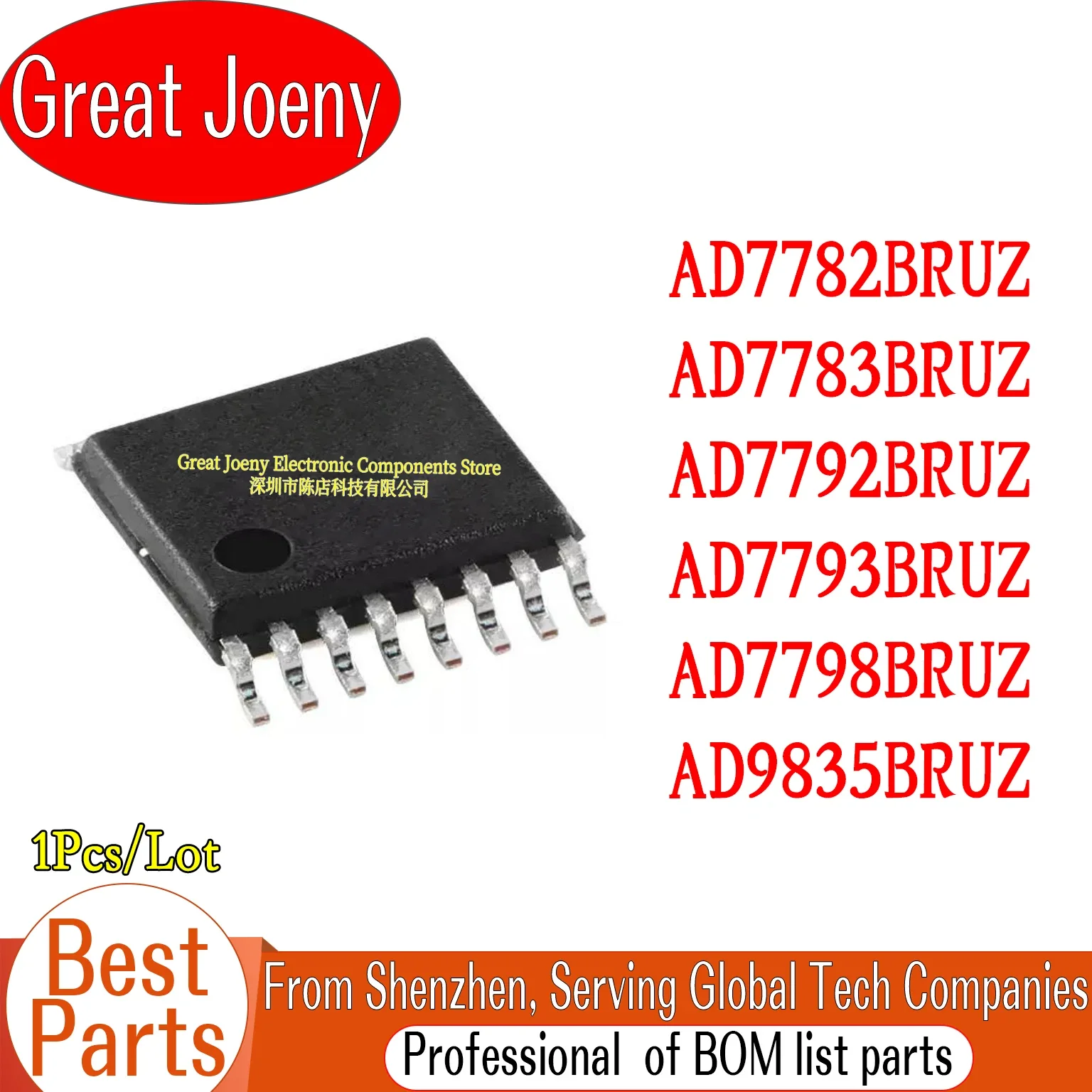 AD7782BRUZ AD7783BRUZ AD7792BRUZ AD7793BRUZ AD7798BRUZ AD9835BRUZ AD7782 AD7783 AD7792 AD7793 AD7798 AD9835 Chip Bulk Best Price