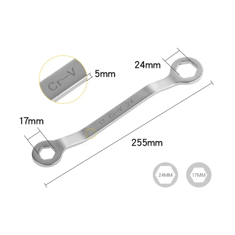 Universal Wrench Self-tightening Adjustable Glasses Wrench Board Double-head Spanner Hand Tools for Factory 517A