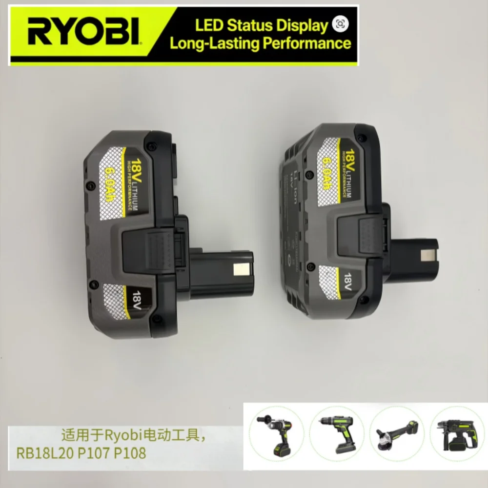 Новая аккумуляторная батарея RYOBI P108 18 В Li-ion для электроинструментов (совместима с P104, P107, RB18L50, RB18L20) — высокая емкость
