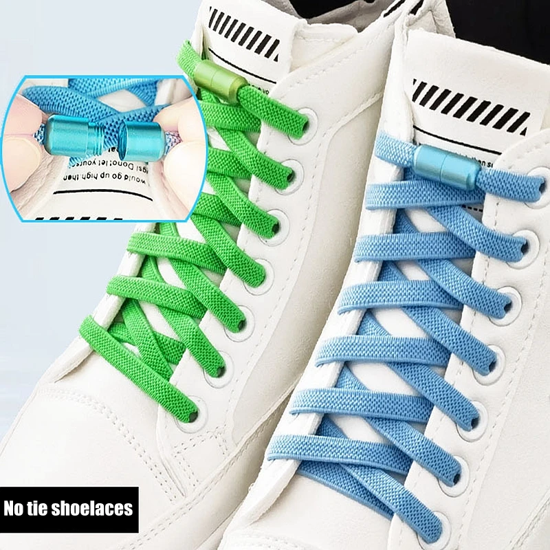 1Pair Lazy No tie Shoelace Sports Tennis Flats Shoelaces without ties Elastic laces Sneakers Kids Adult Shoes Accessories