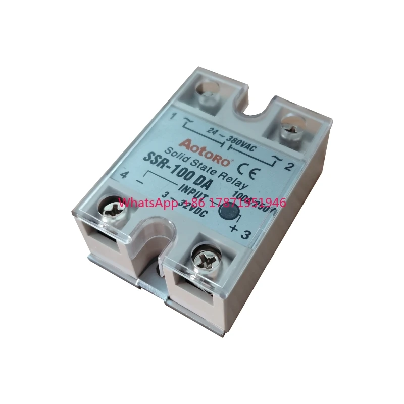 

single phase electrical contactor SSR-100DA 100A solid state relay dc to dc 100v