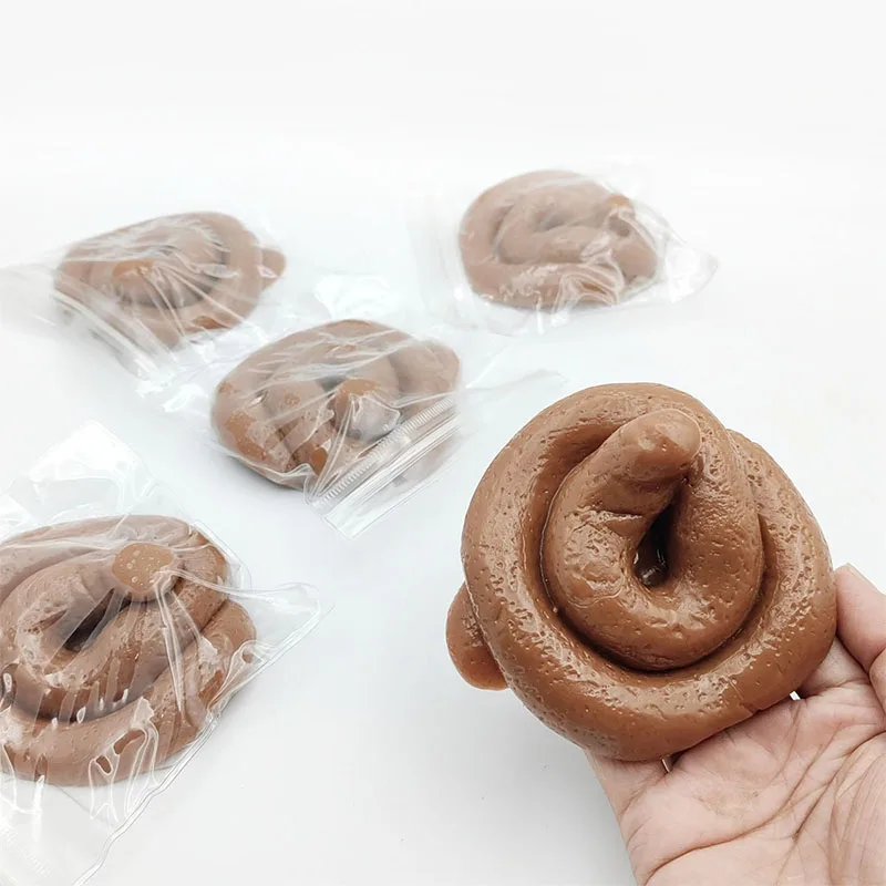 Realistic Poop Squishy Stress Toy Squeeze Fidget Ball Gross Prank Joke Decompression Toy, Novelty Gag Gift for Teens Party Decor