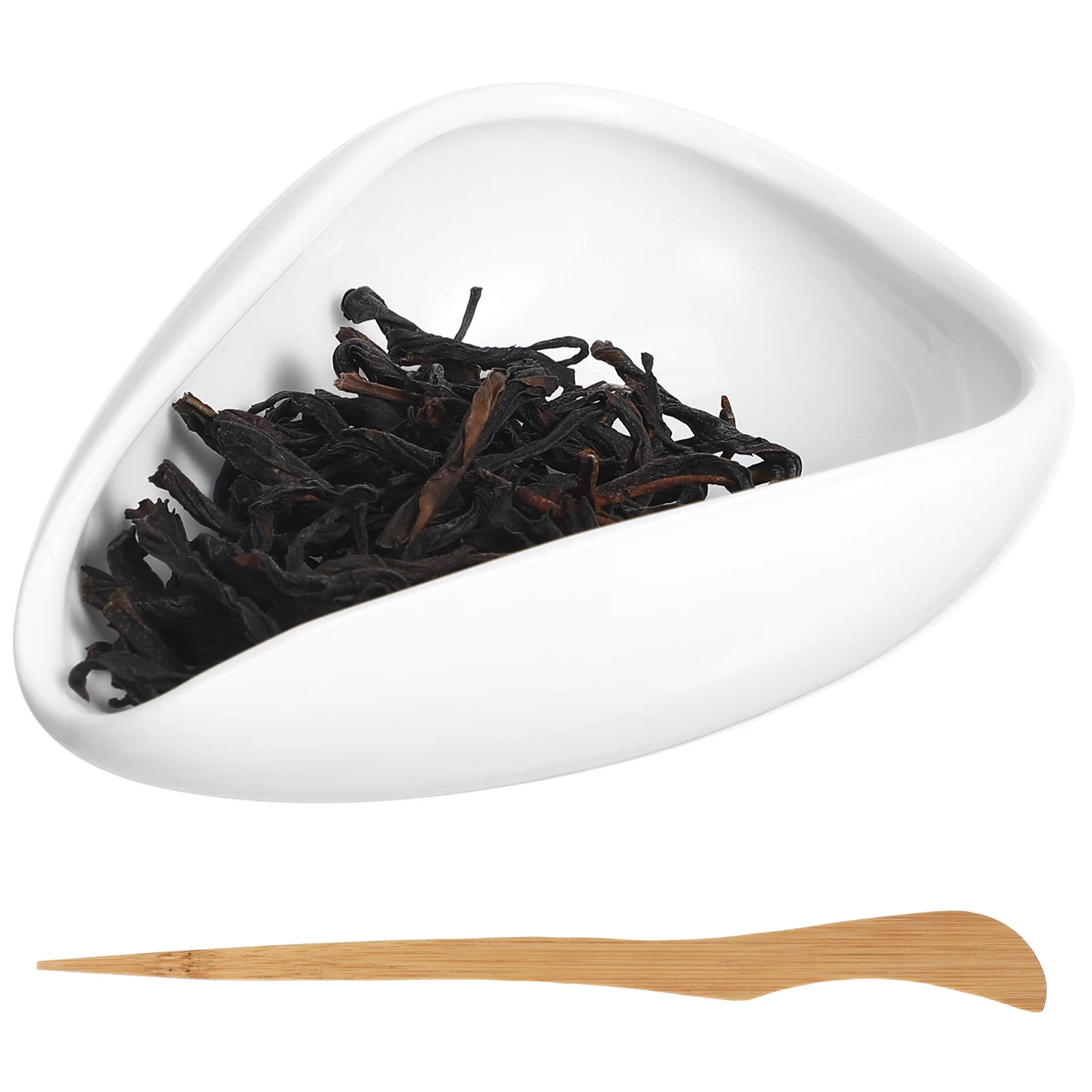 

1Set Mini Portable Ceramic Tea Spoon Comfortable Hold Travel Size Loose Leaf Storage Plate Kitchen Accessory Tea Tray