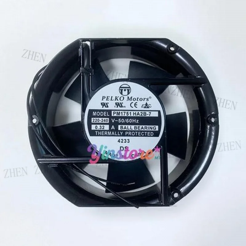 Y  1 Pc. New  FOR PELKO Motors PM1751 HA2B-7 Cooling Fan 17251 220-240V 0.32A 17CM 2Pin