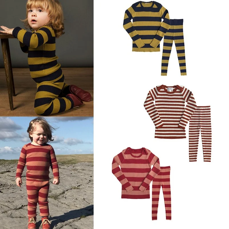 Kids Sweaters Top and Pant Set New Autumn Child Clothes Knitted Top Trousers Suit Baby Girl Boy Knit Sweater Set