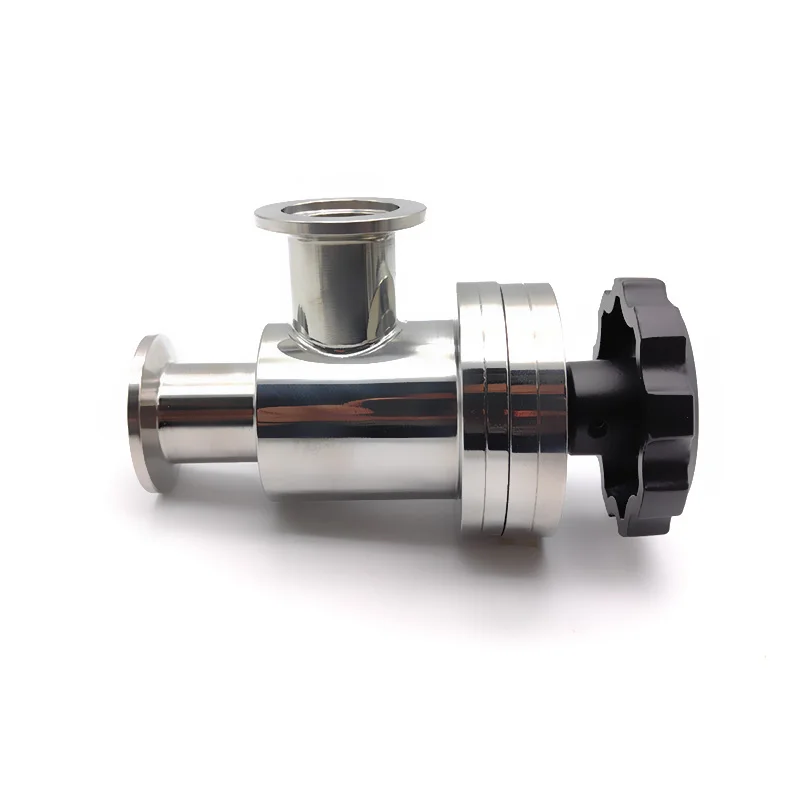 KF16 KF25 KF40 KF50 Stainless Steel High Vacuum Manual Flapper Baffle Valve L-Type Y-Type Angle Valve for Vacuum System Fittings