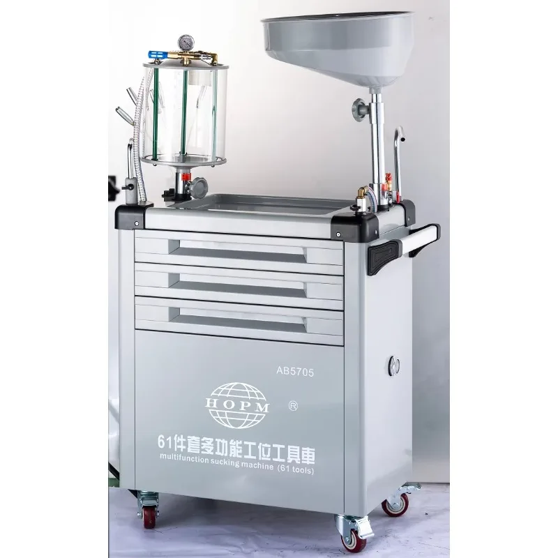 10L Grey Capacity Pneumatic Oil Extractor Green Waste Oil Changer Drainer With 61pcs Multifunctional Sucking Tools