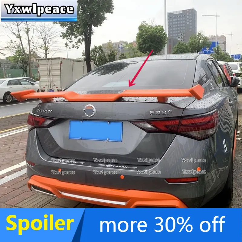 

For Nissan Sentra Sylphy 2020 2021 2022 ABS Material Auto Unpainted Color Rear Trunk Lip Spoiler Trunk Wing Car Styling