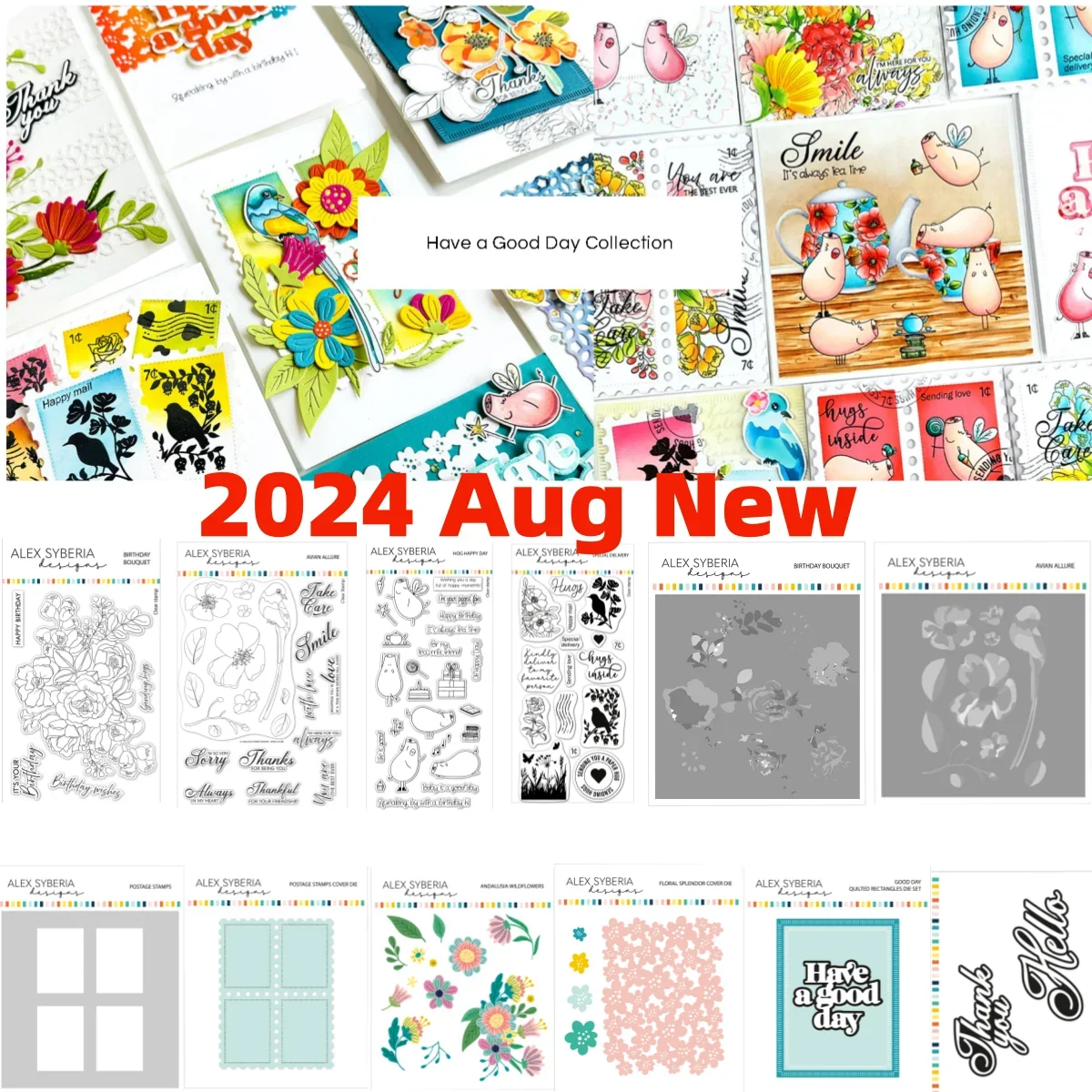 

Postage Wildflowers Bouquet Hog Stamps and Cutting Dies Stencil for Scrapbook DIY Making Gift Card Paper Album Craft 2024 New
