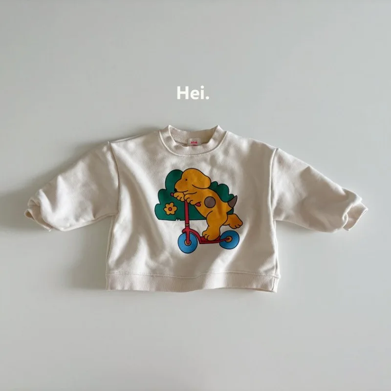 Autumn Boys' Sweatshirt Chic Children's Lightweight Casual Cartoon Sweatshirt Versatile Children's Long-Sleeved Sweatshirt