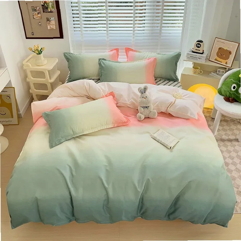 Pink Bedding Set Soft Ins Single Double Queen Size Duvet Cover Pillowcase Home Totel Bed Linens 1pcs Comoforter Cover or 3pc Set