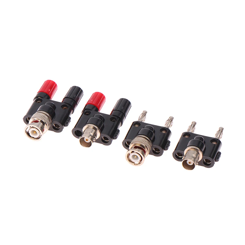 1Pc Adapter BNC To Banana Male Plug & Female Jack Banana Female Jack Socket Binding Post RF Coax Coaxial Splitter Converter