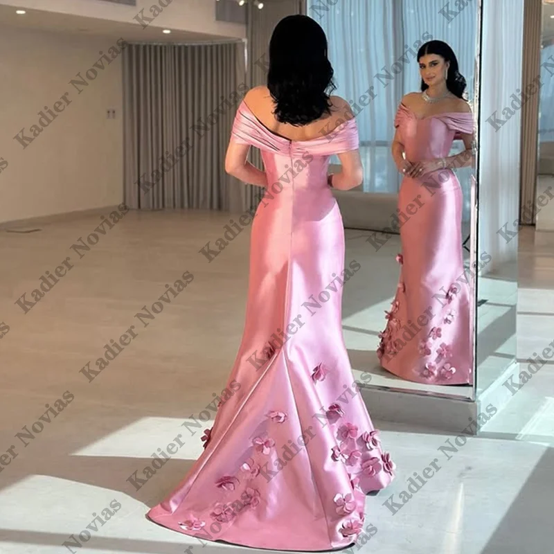 فساتين سهرة إسلامية طويلة حورية البحر باللون الوردي مخصصة للمناسبات الخاصة فستان الحفلات Fساتين سهره فخمة 2025