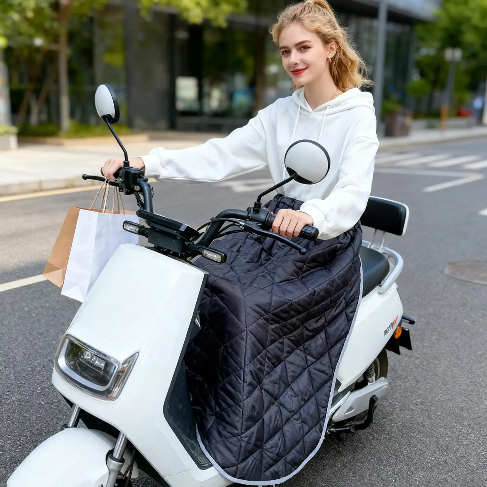 

Winter Scooter Leg Cover Windproof Waterproof Cold Weather Protection Blanket Full Leg Wind Guard for Adults Men Women Commuting