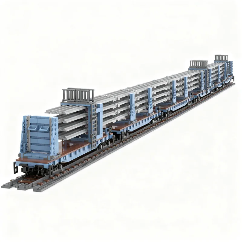 4709pcs MOC Welded Rail Ribbon Rail Car City Trains Model Toys Building Blocks Christmas Gifts Architecture Display Education